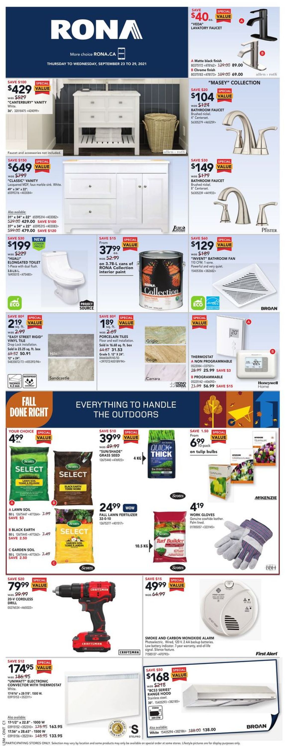 RONA Flyer from 09/23/2021
