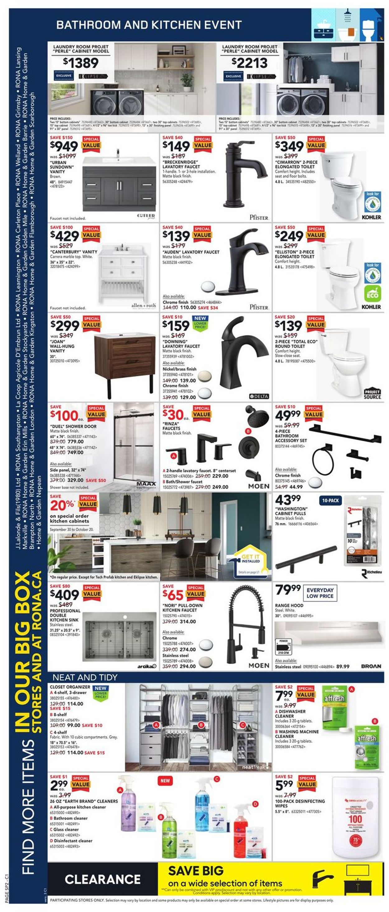 RONA Flyer from 10/14/2021