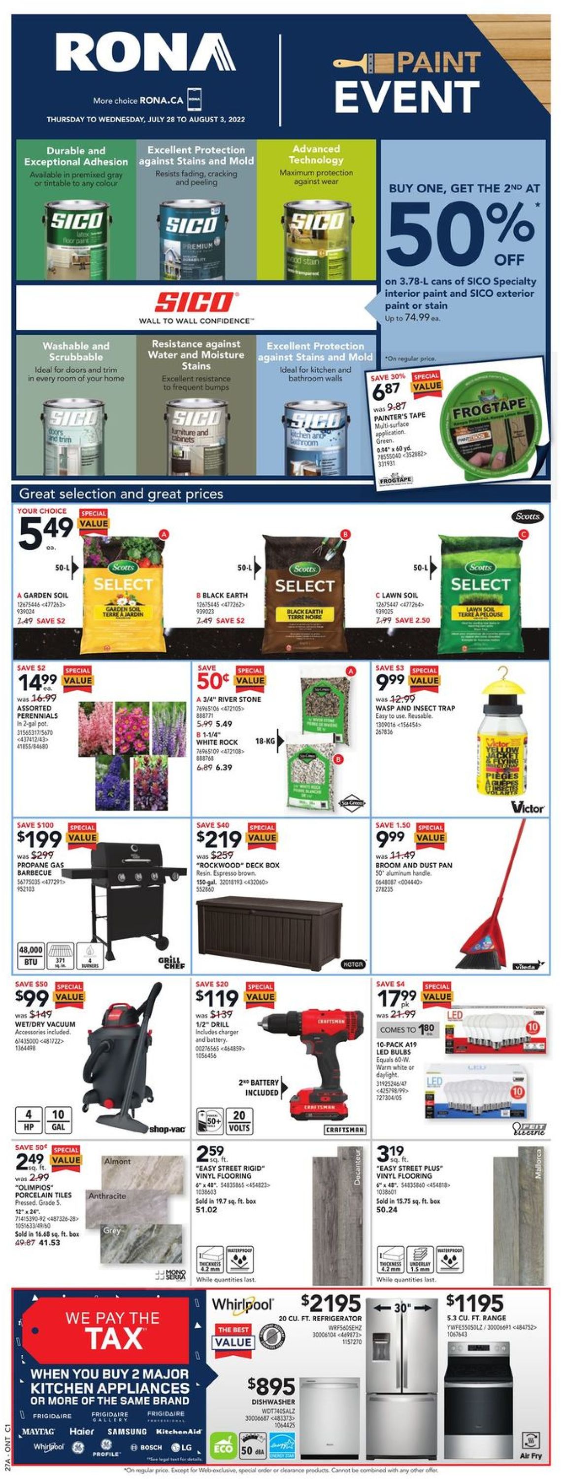 RONA Flyer from 07/28/2022