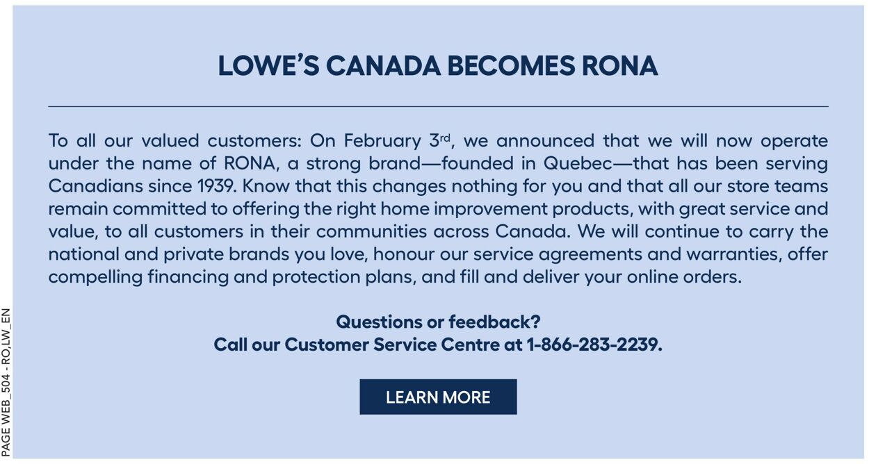 RONA Flyer from 05/04/2023