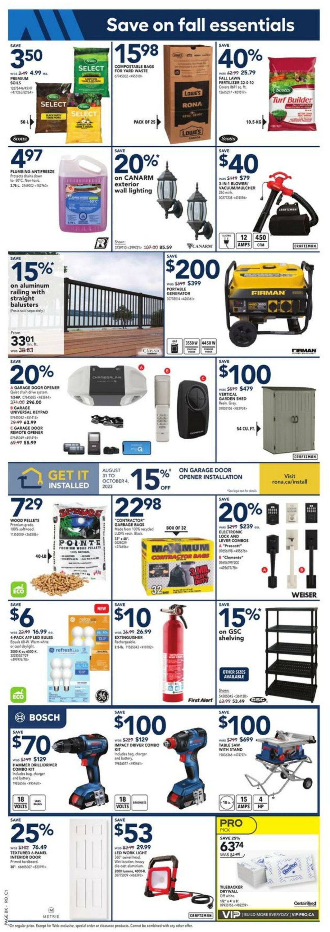 RONA Flyer from 09/21/2023