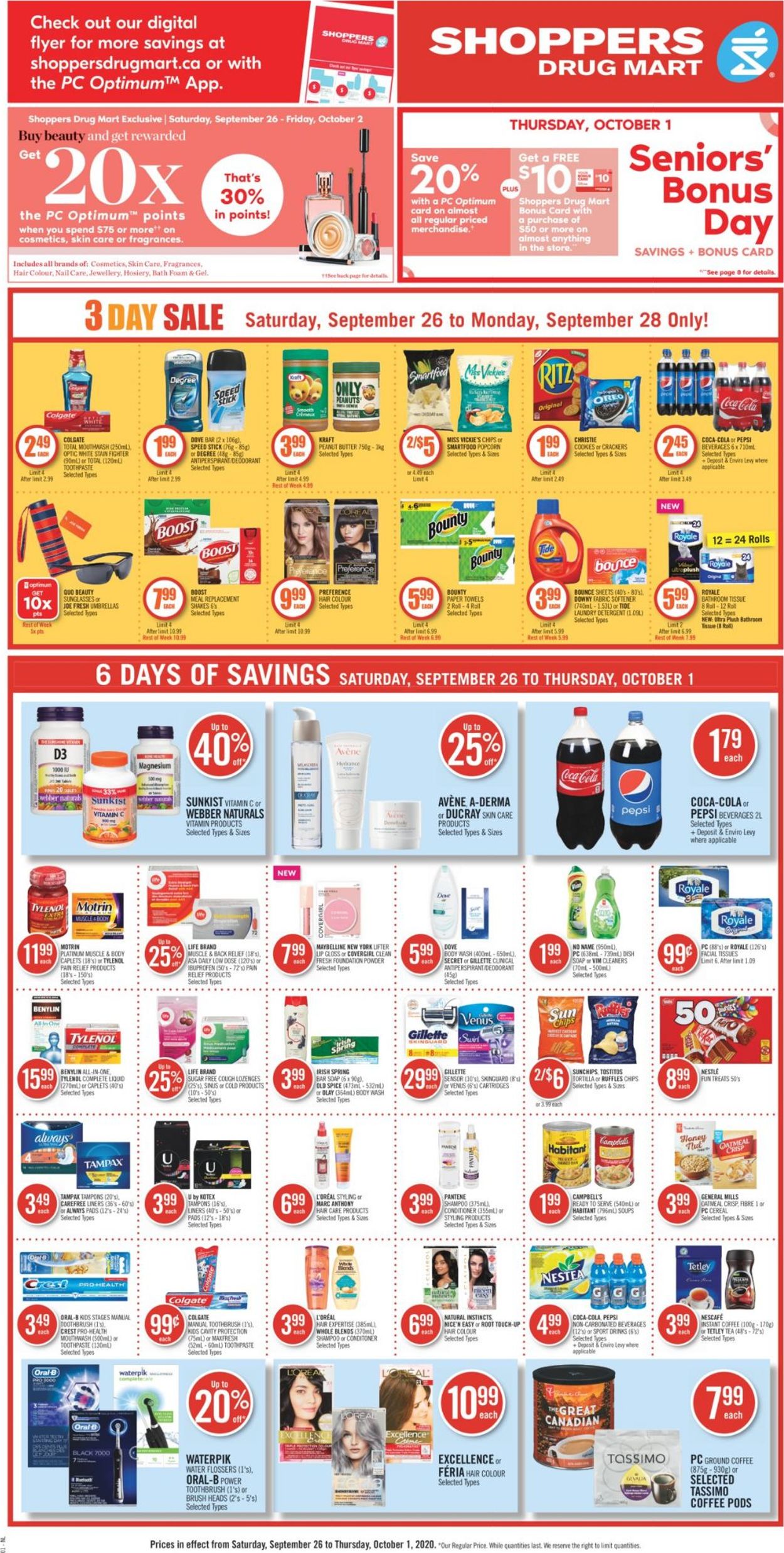 Shoppers Flyer from 09/26/2020