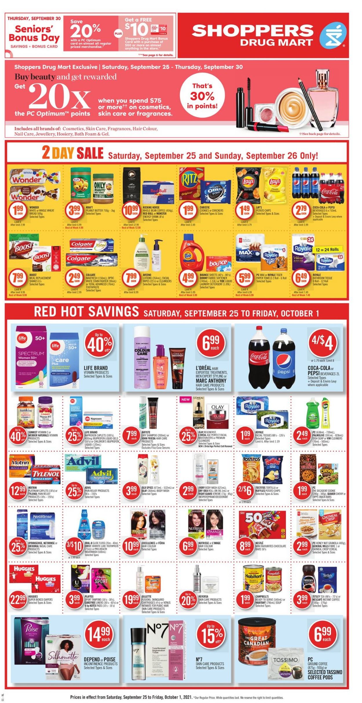 Shoppers Flyer from 09/25/2021