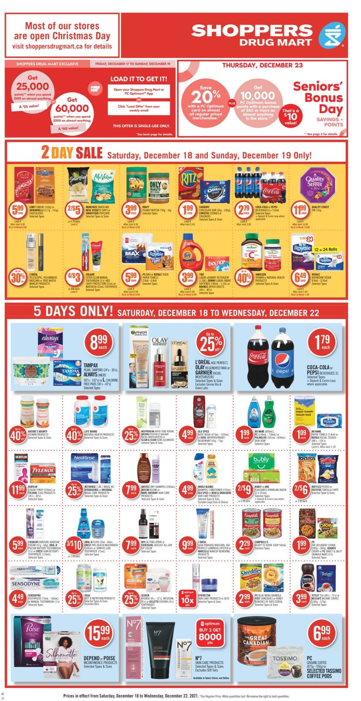 Shoppers Flyer from 12/18/2021