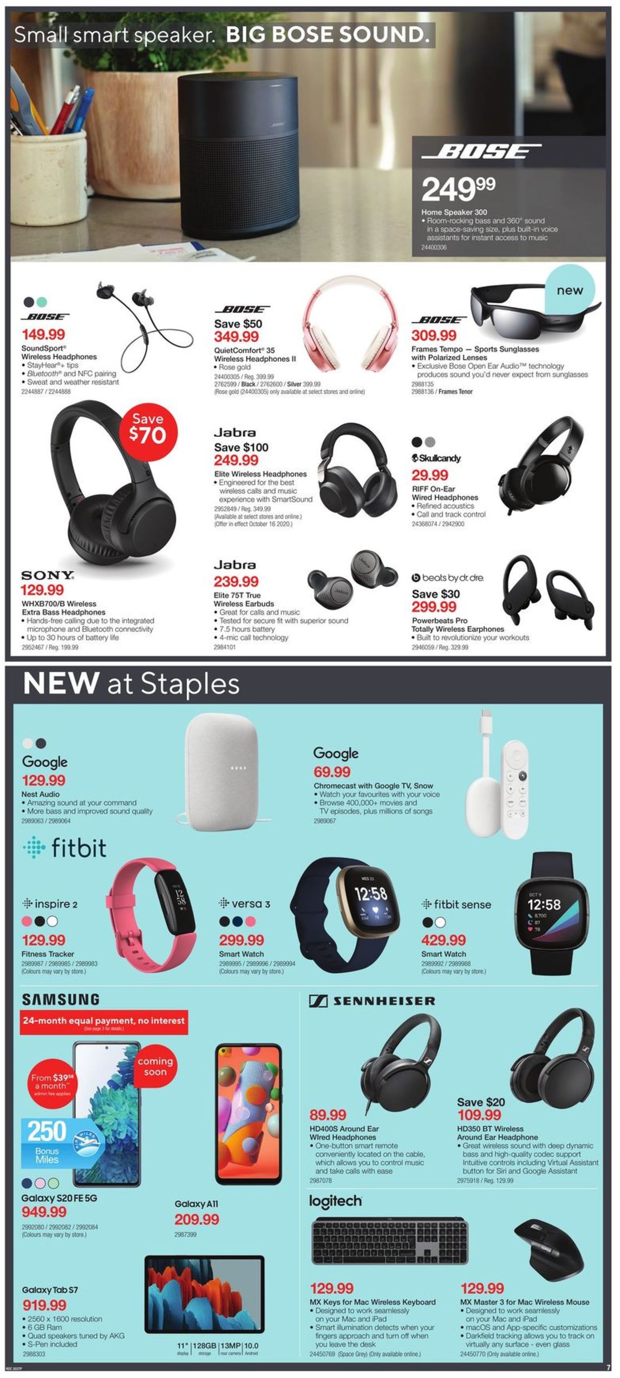 Staples Flyer from 10/14/2020