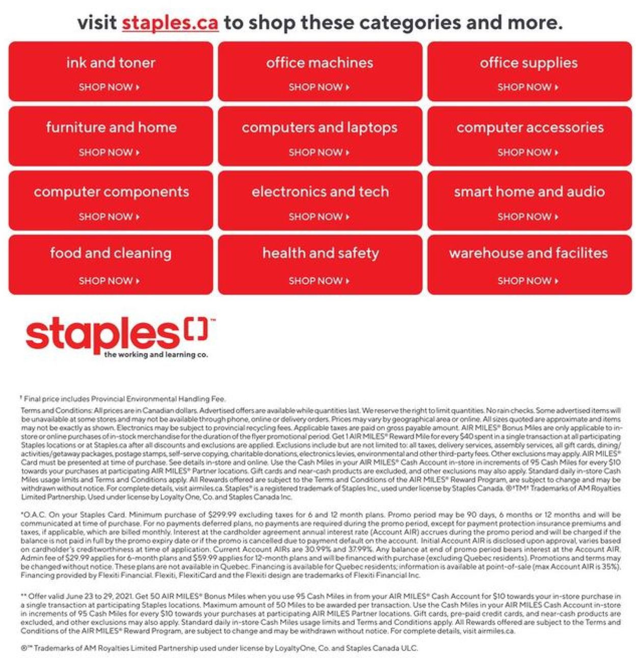 Staples Flyer from 06/23/2021