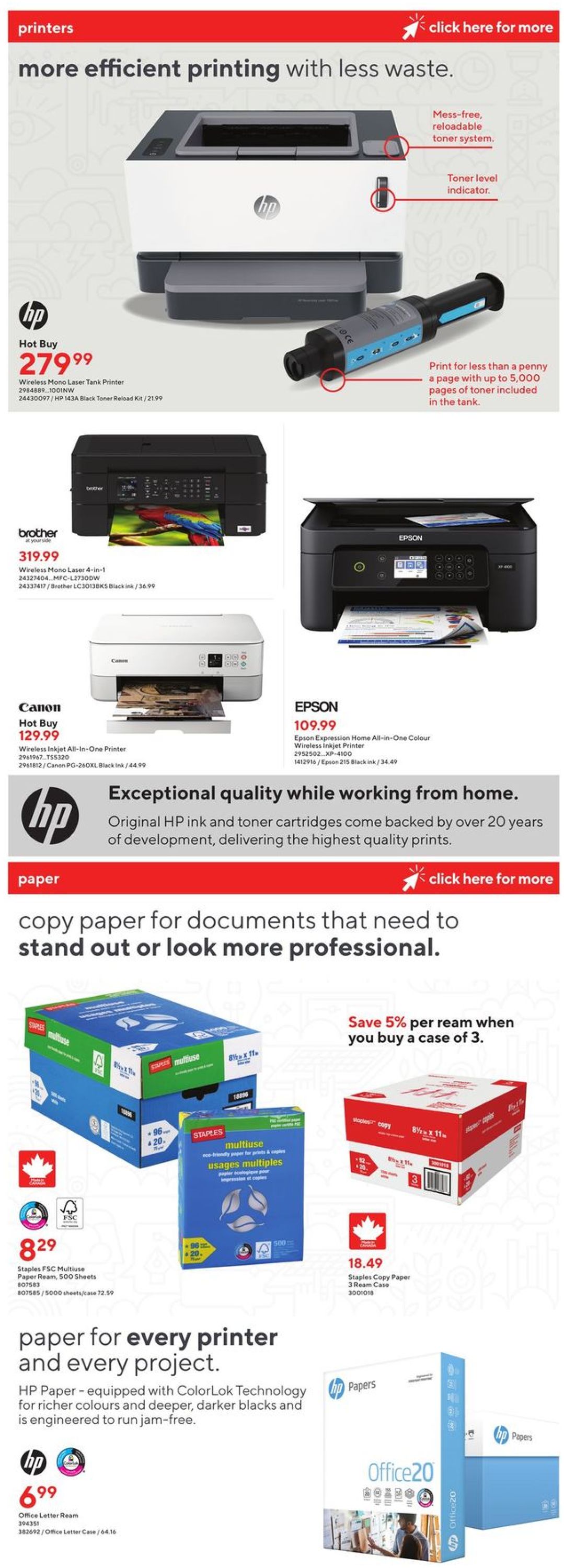 Staples Flyer from 07/21/2021