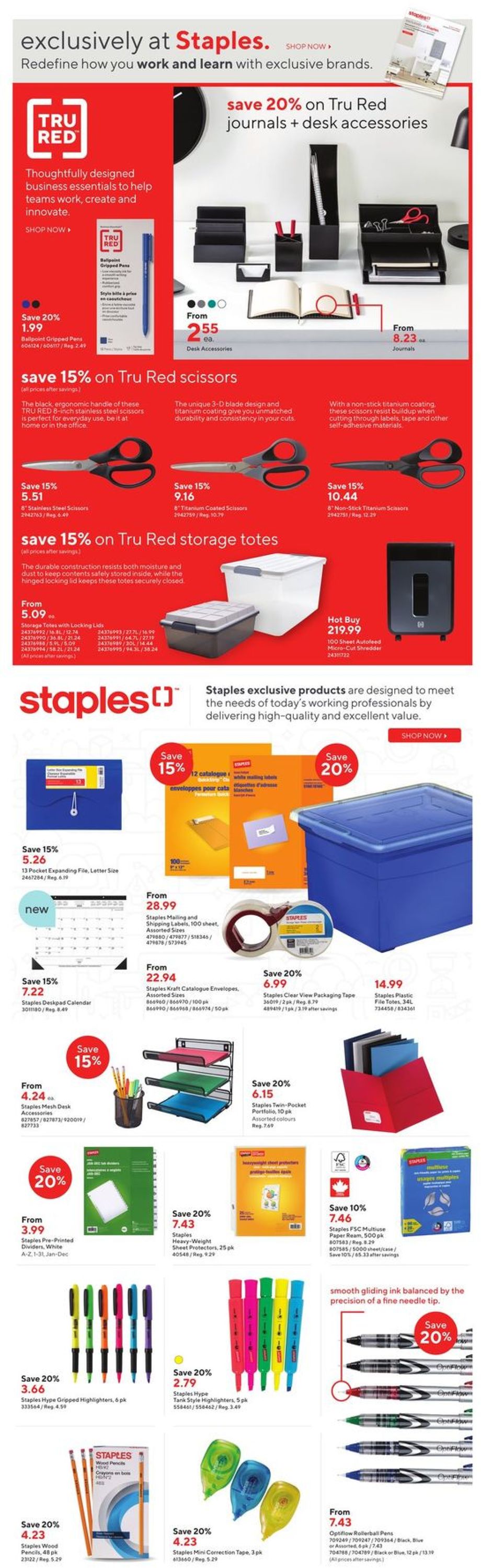 Staples Flyer from 09/29/2021