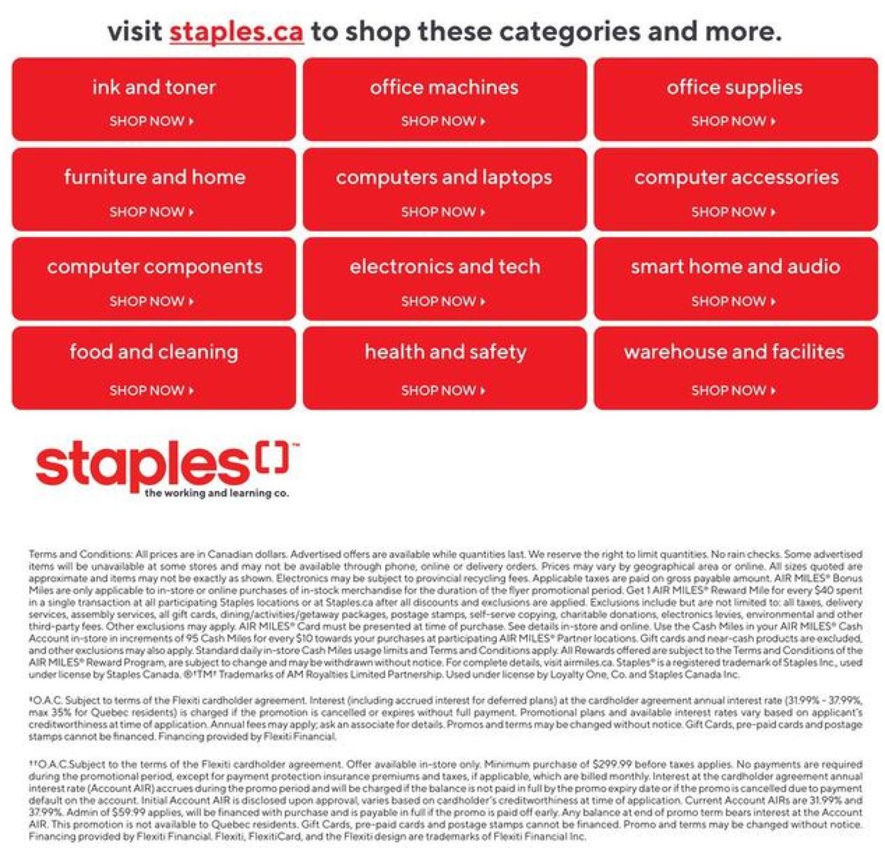Staples Flyer from 10/20/2021