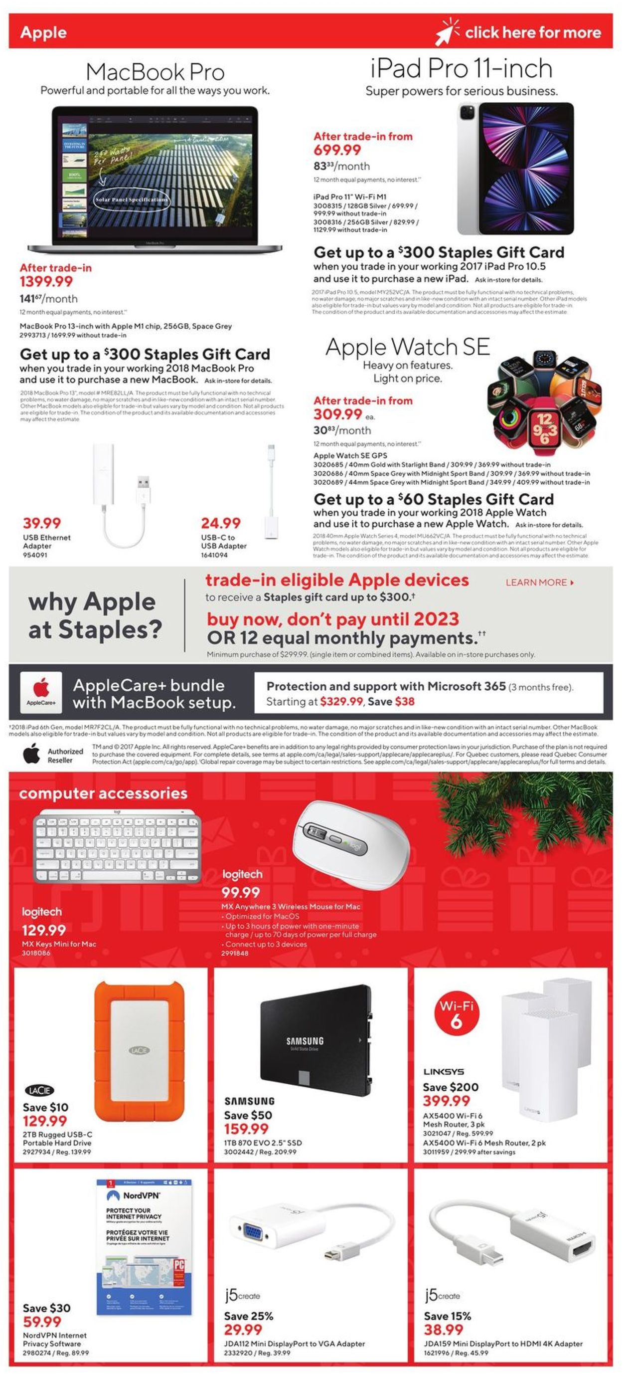 Staples Flyer from 11/17/2021
