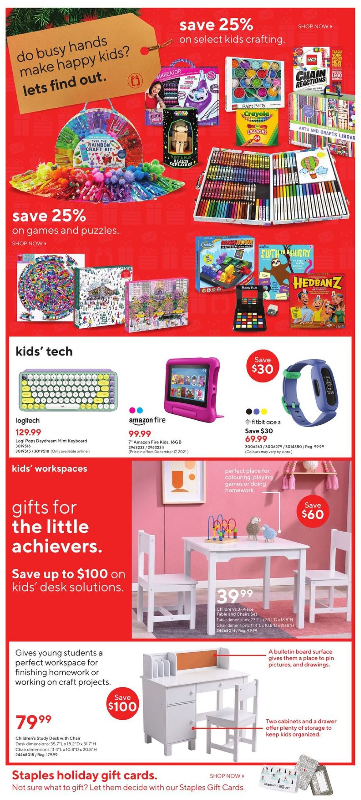 Staples Flyer from 12/15/2021