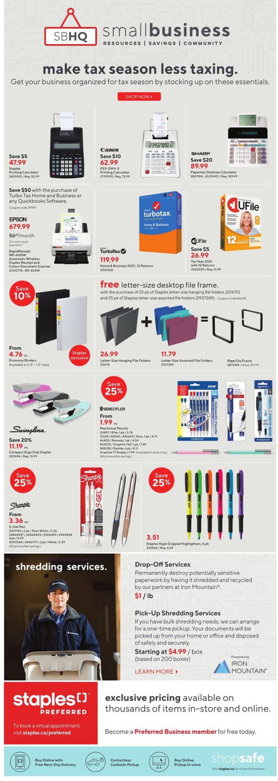 Staples Flyer from 02/16/2022