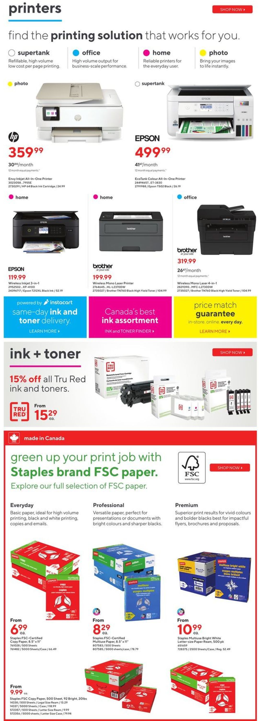 Staples Flyer from 03/16/2022