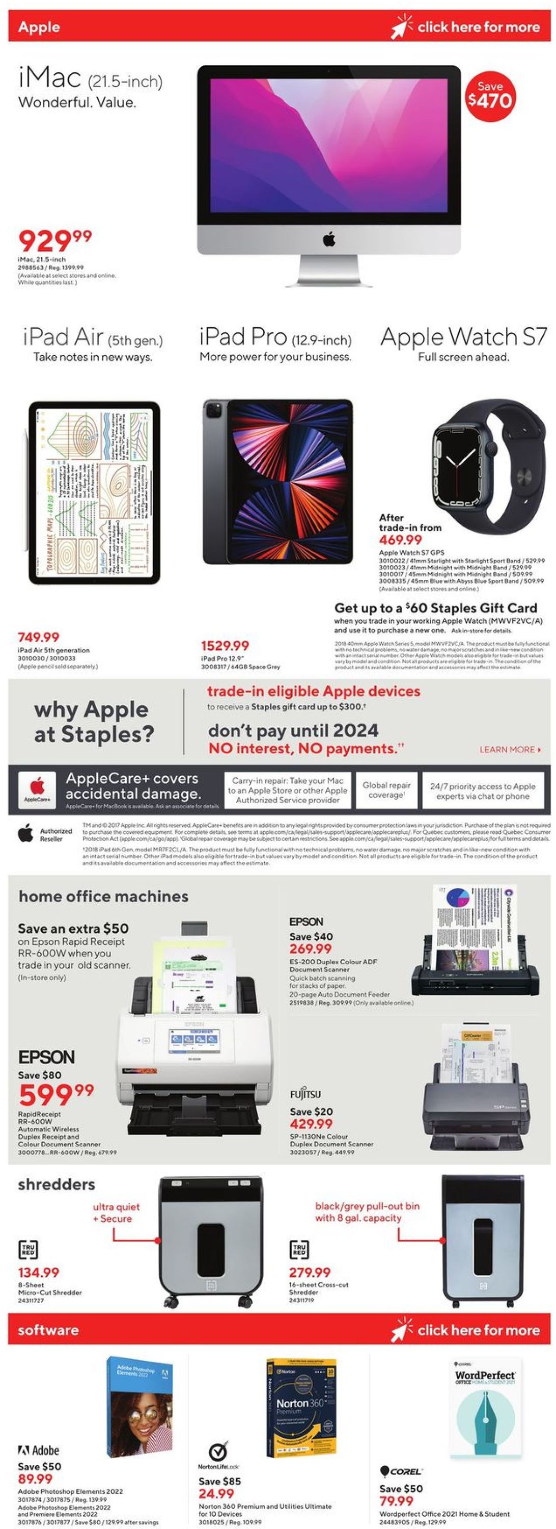 Staples Flyer from 07/13/2022
