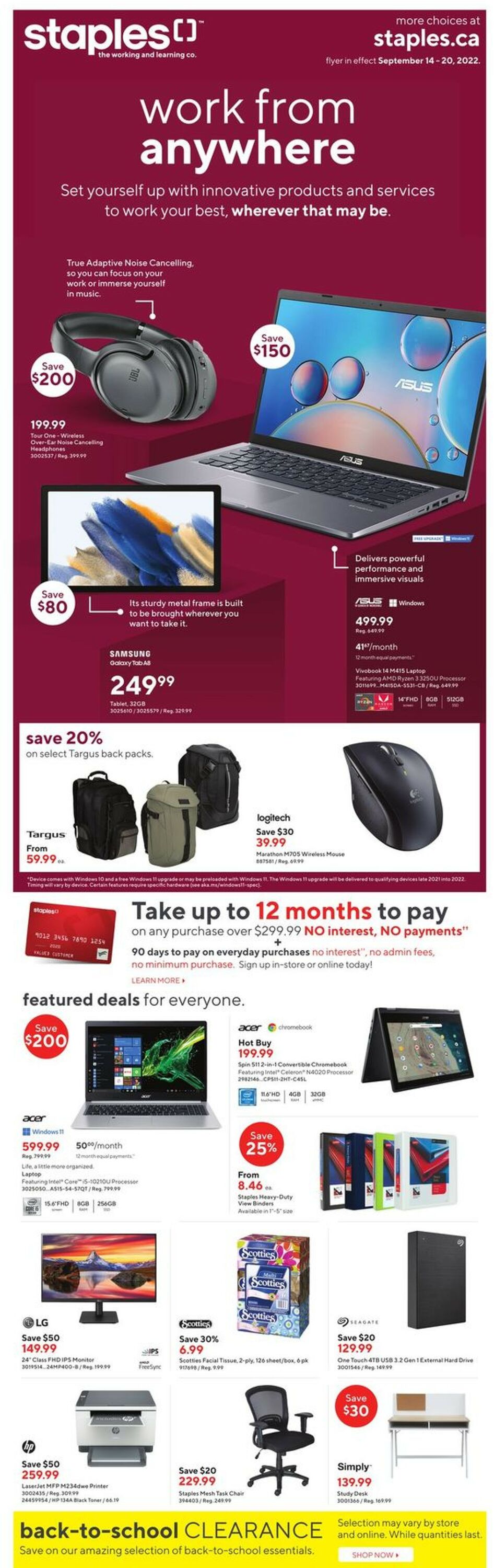 Staples Flyer from 09/14/2022