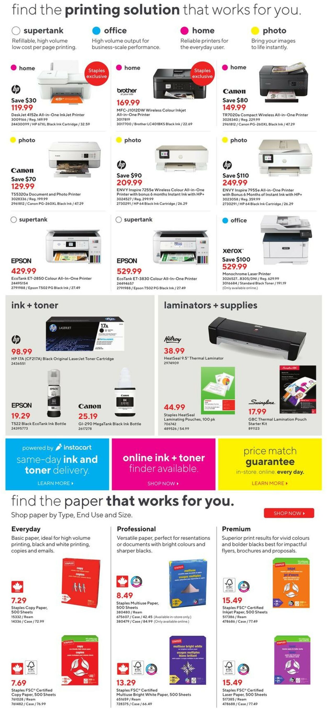 Staples Flyer from 09/14/2022