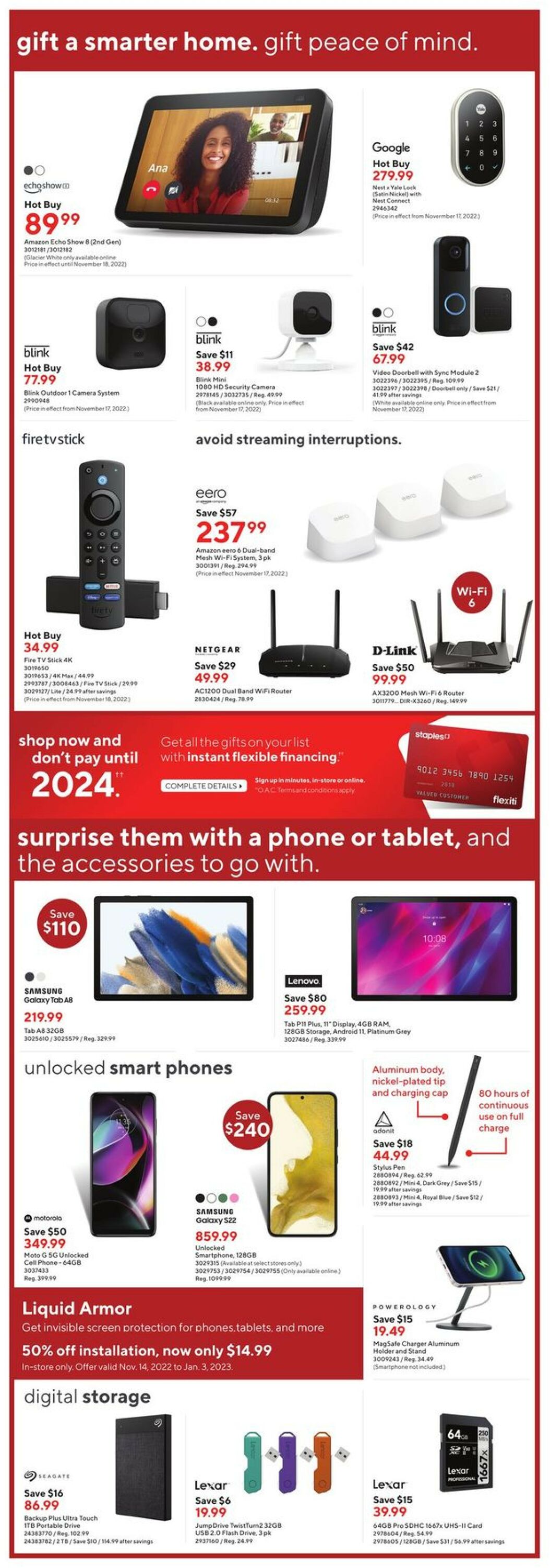 Staples Flyer from 11/16/2022