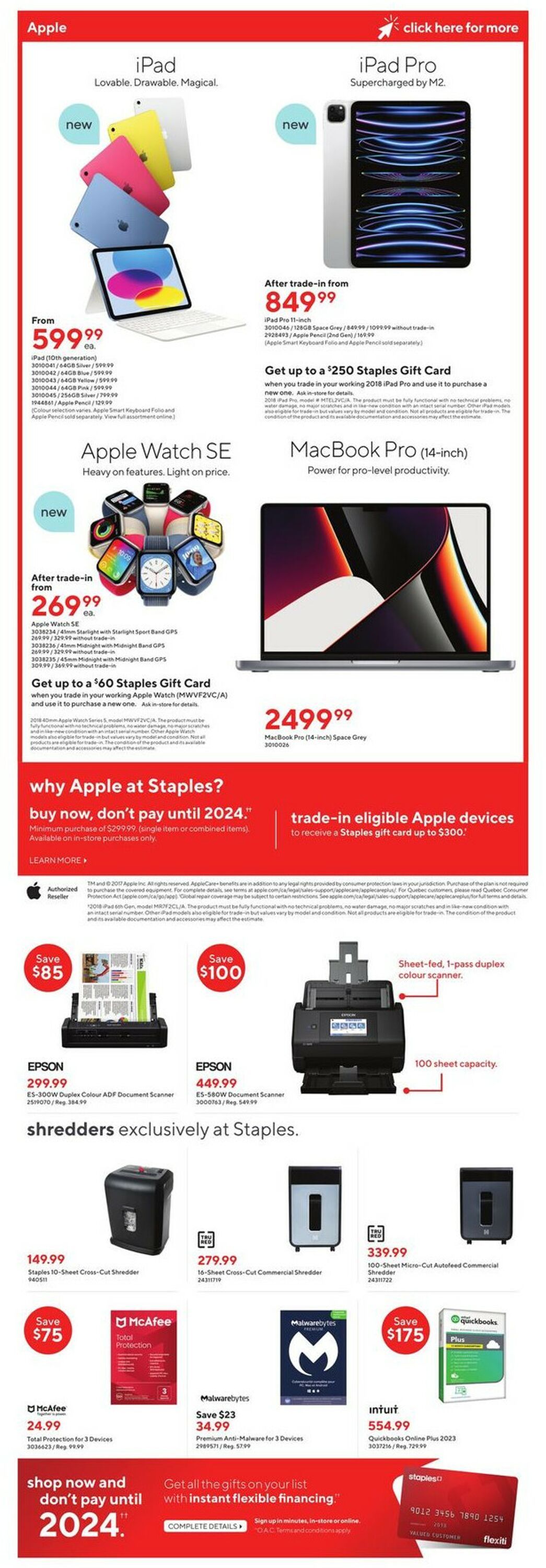 Staples Flyer from 12/07/2022