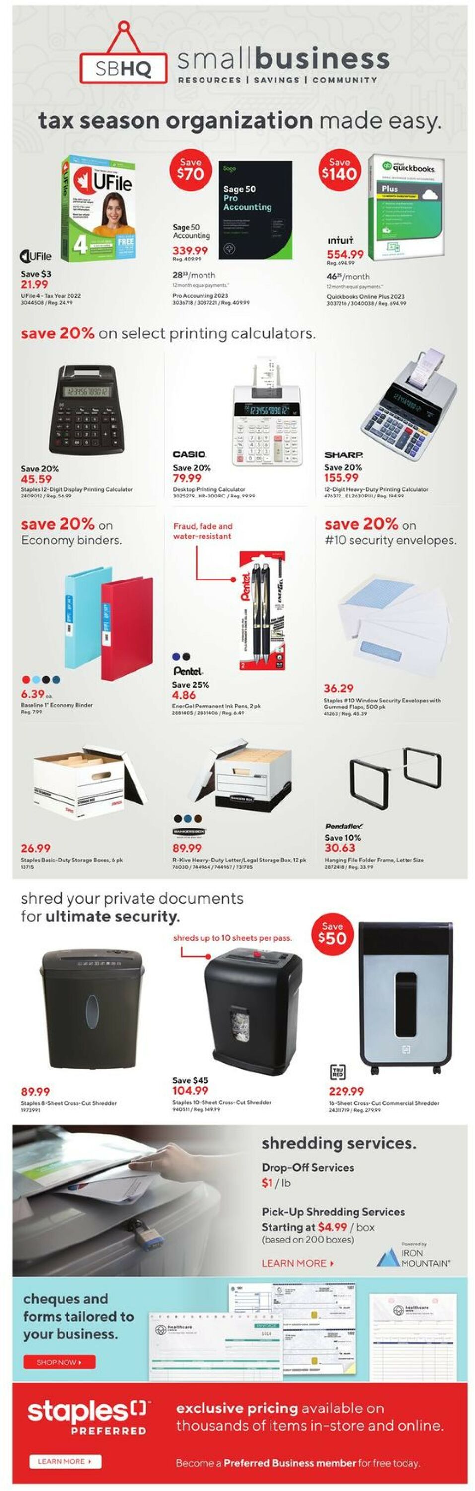 Staples Flyer from 02/22/2023