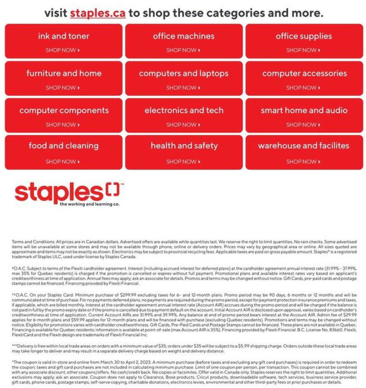 Staples Flyer from 03/29/2023