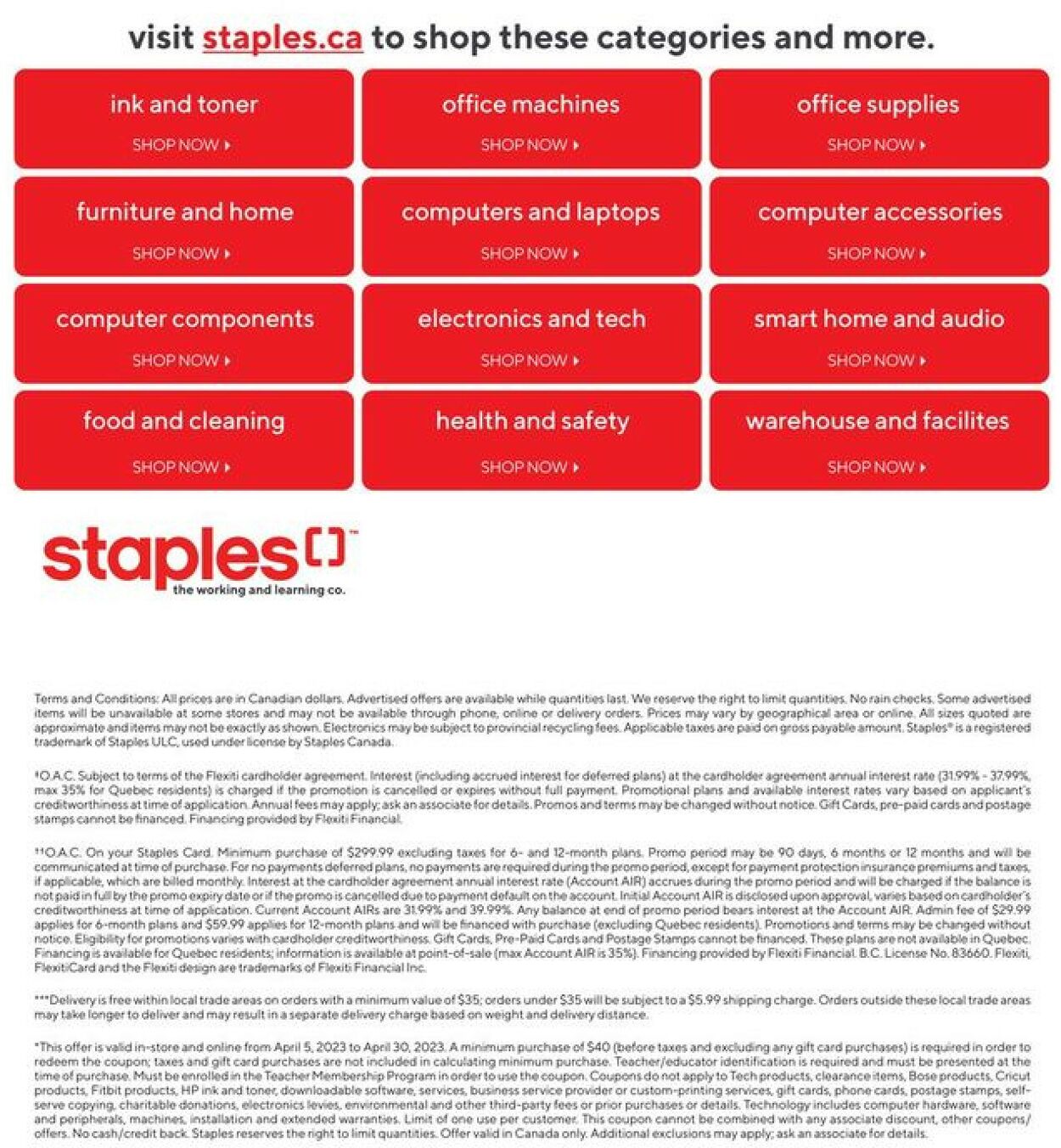 Staples Flyer from 04/26/2023