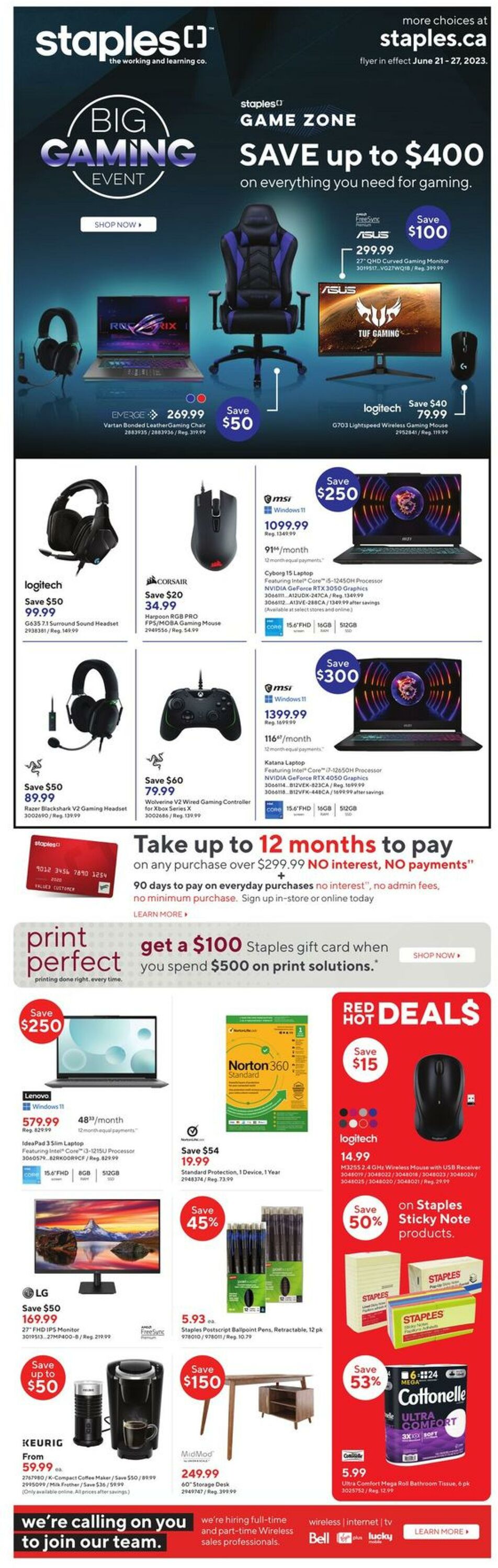 Staples Flyer from 06/21/2023