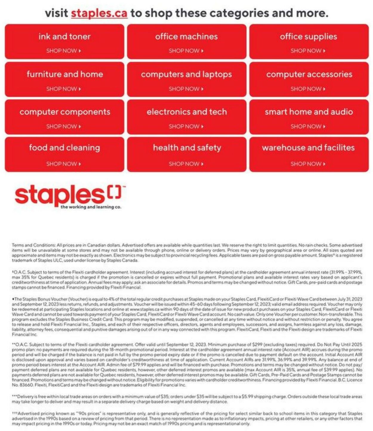 Staples Flyer from 08/30/2023