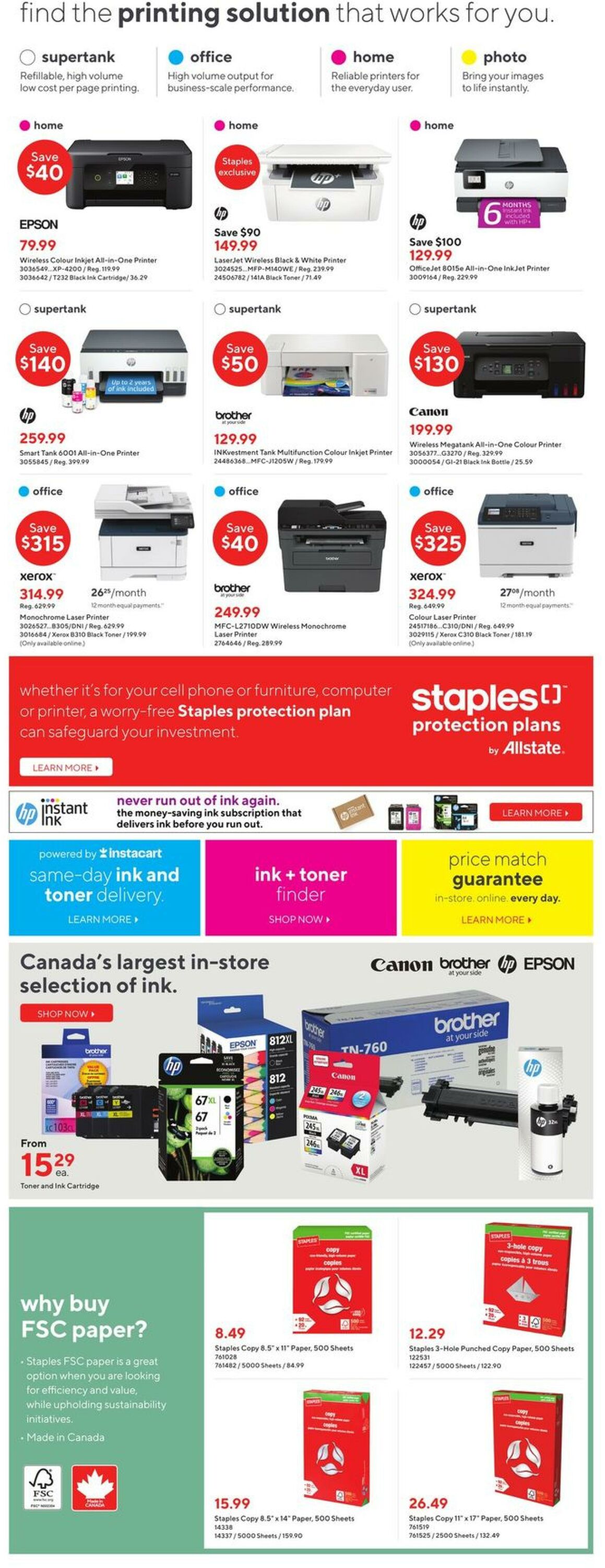 Staples Flyer from 09/13/2023