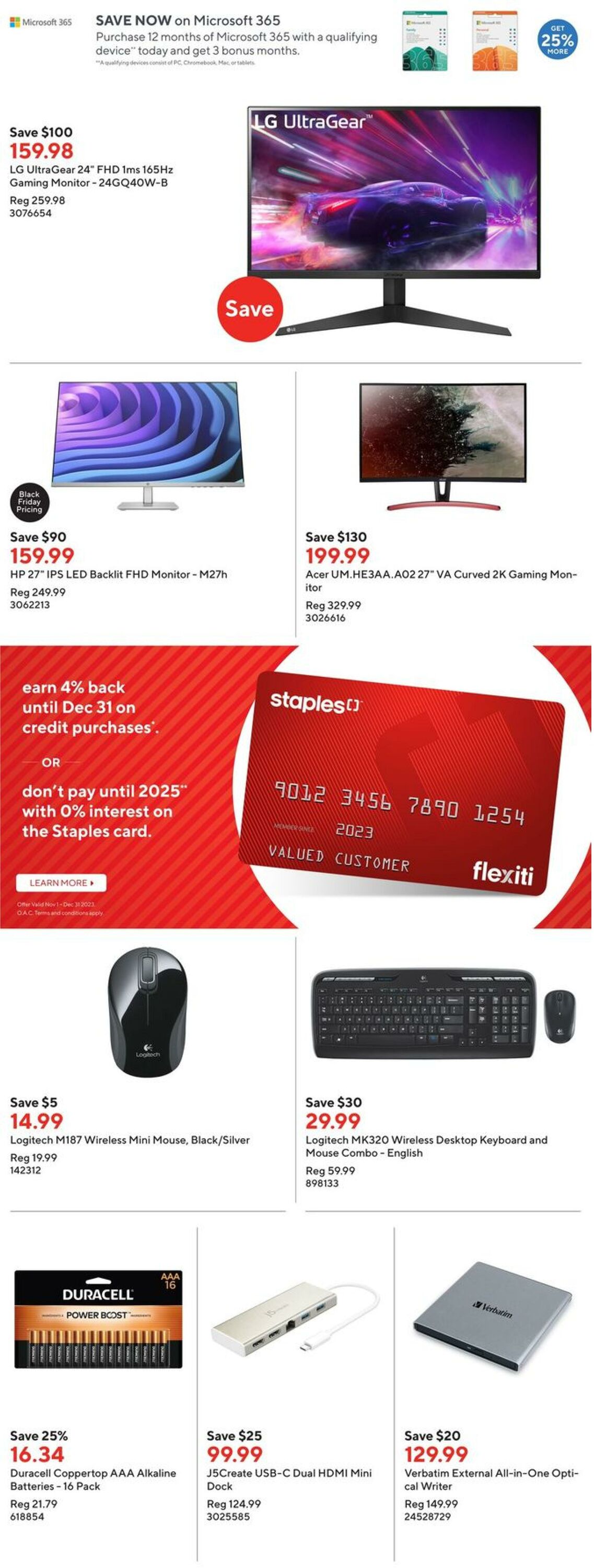 Staples Flyer from 11/01/2023
