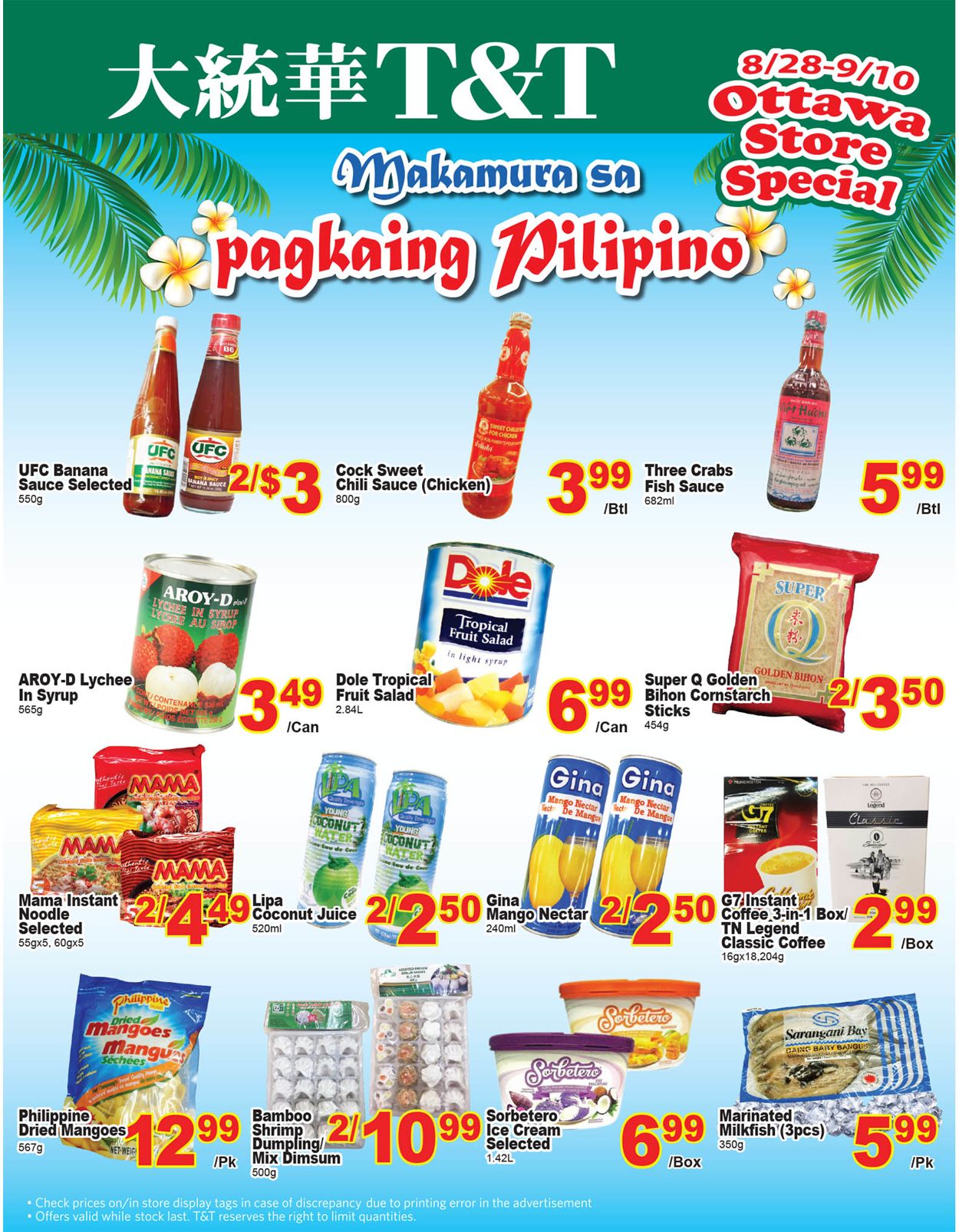 T&T Supermarket Flyer from 08/28/2020