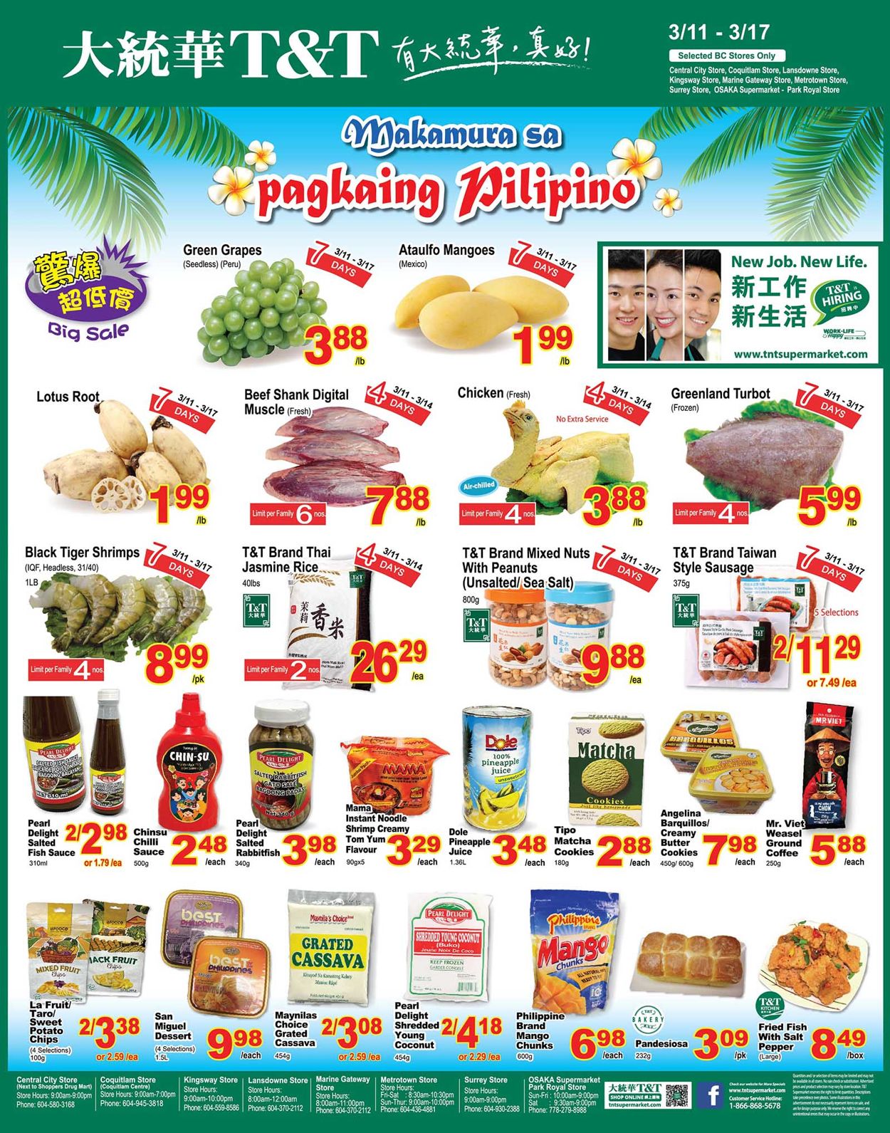 T&T Supermarket Flyer from 03/11/2022