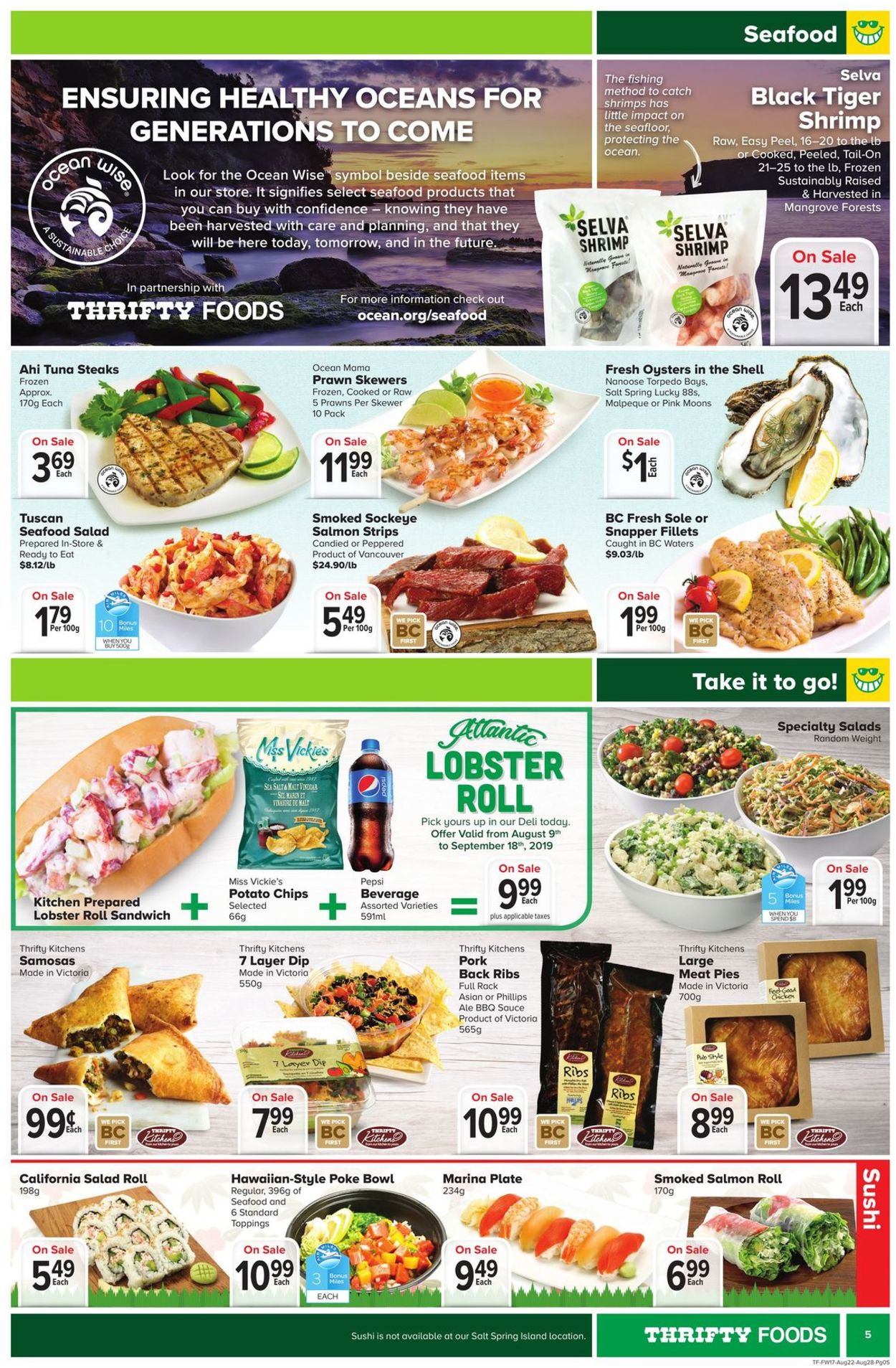 Thrifty Foods Flyer from 08/22/2019
