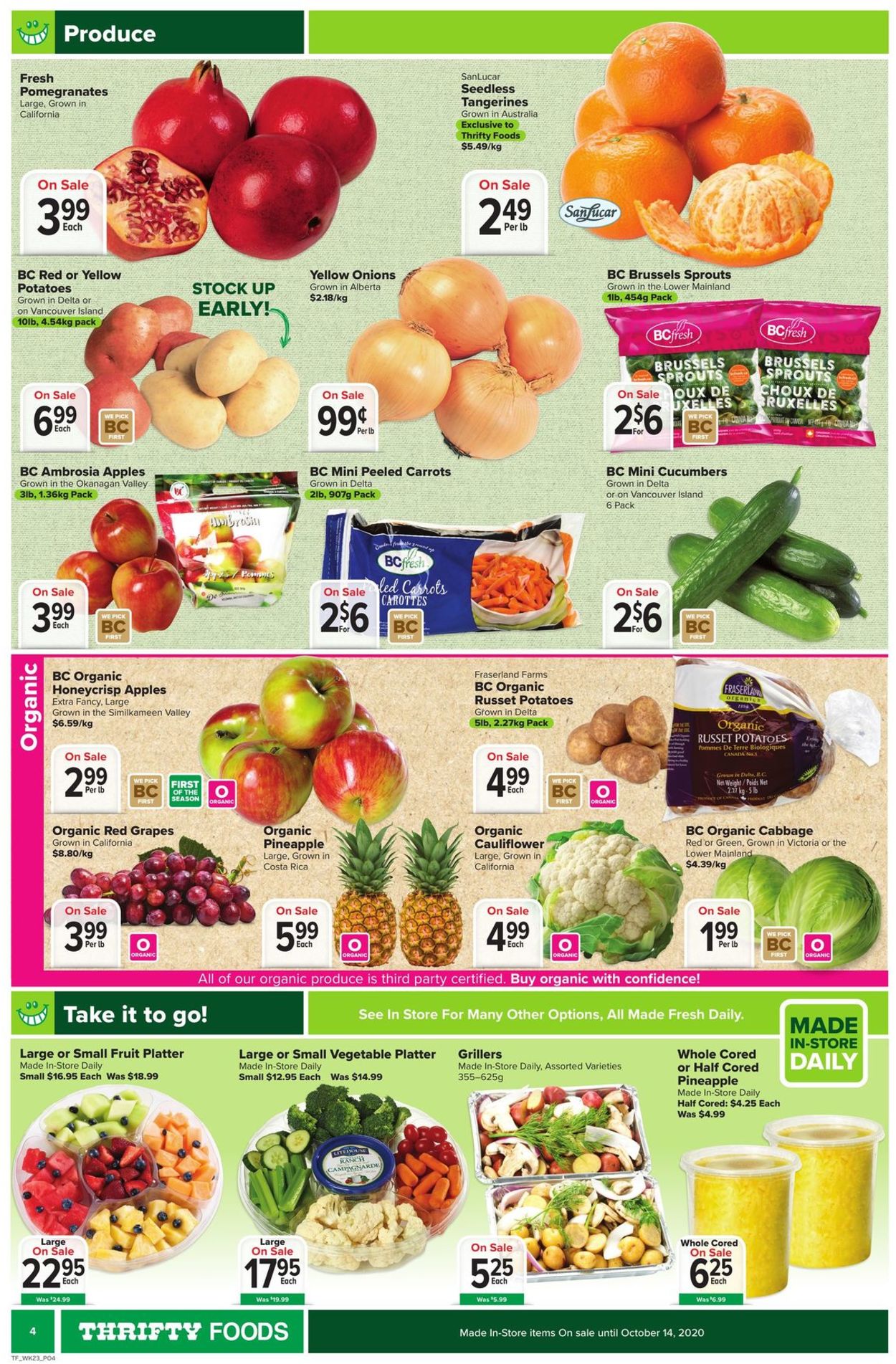 Thrifty Foods Flyer from 10/01/2020