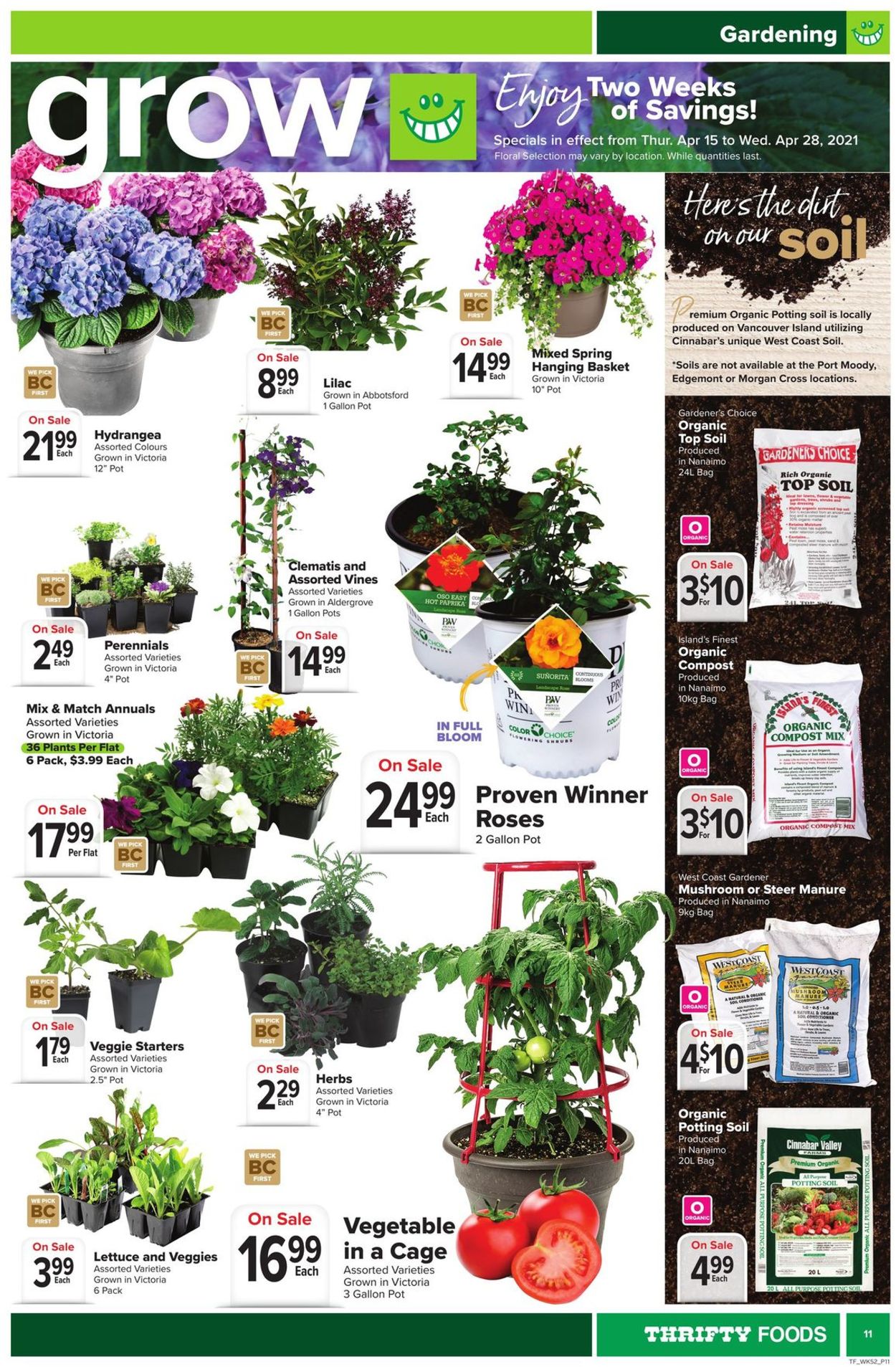 Thrifty Foods Flyer from 04/22/2021