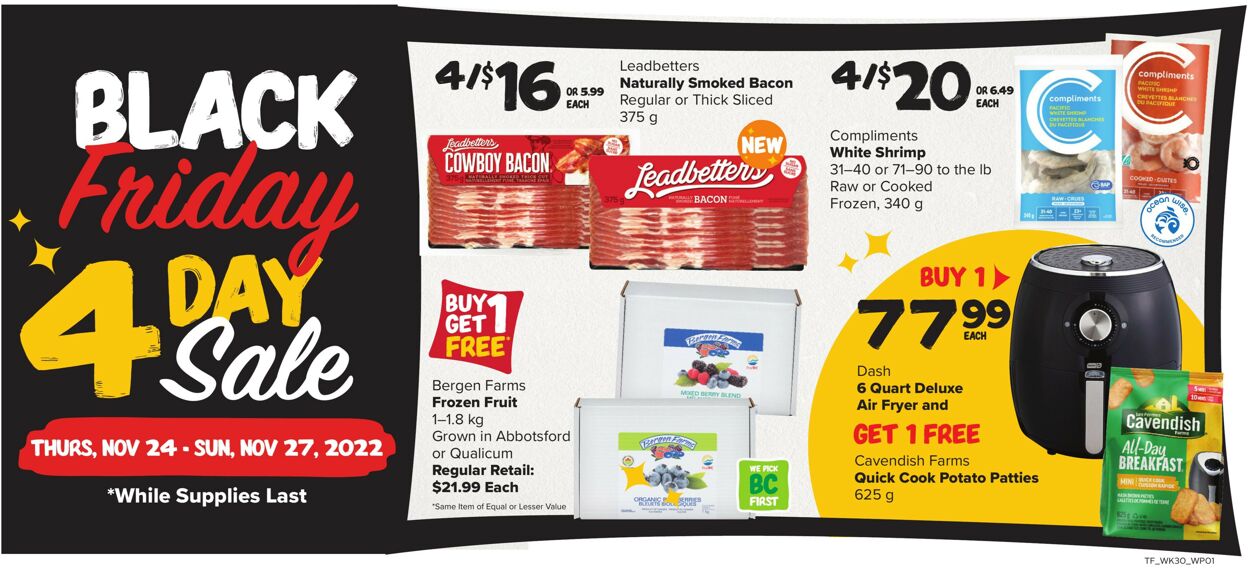 Thrifty Foods Flyer from 11/24/2022