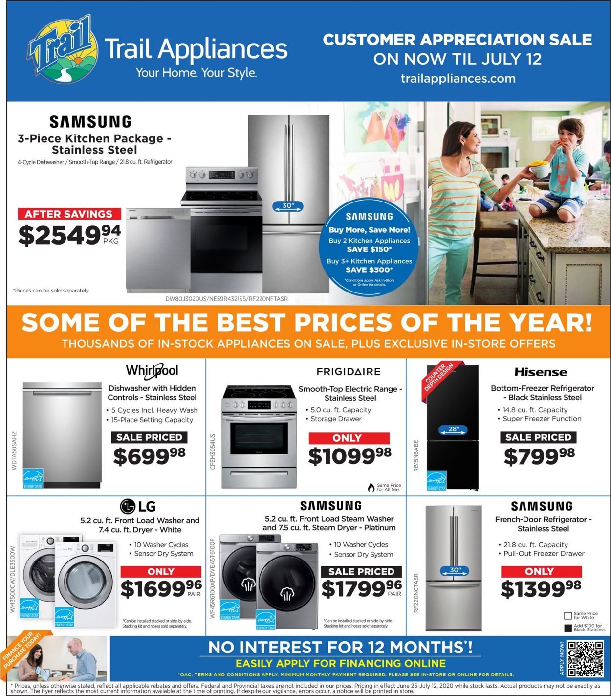 Trail Appliances Flyer from 06/25/2020