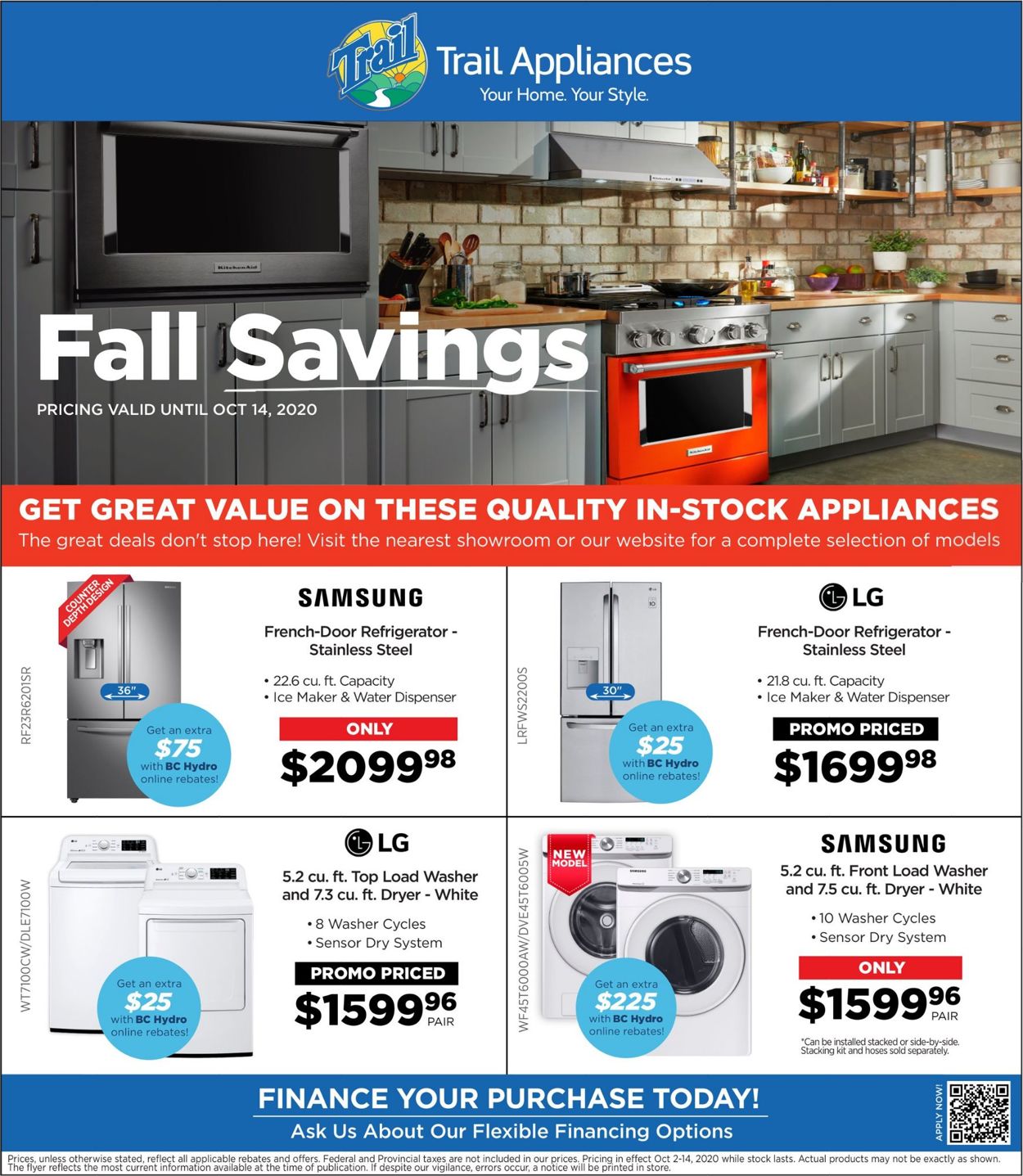 Trail Appliances Flyer from 10/02/2020