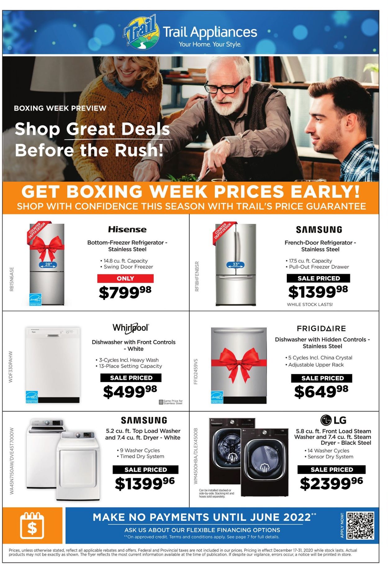 Trail Appliances Flyer from 12/17/2020
