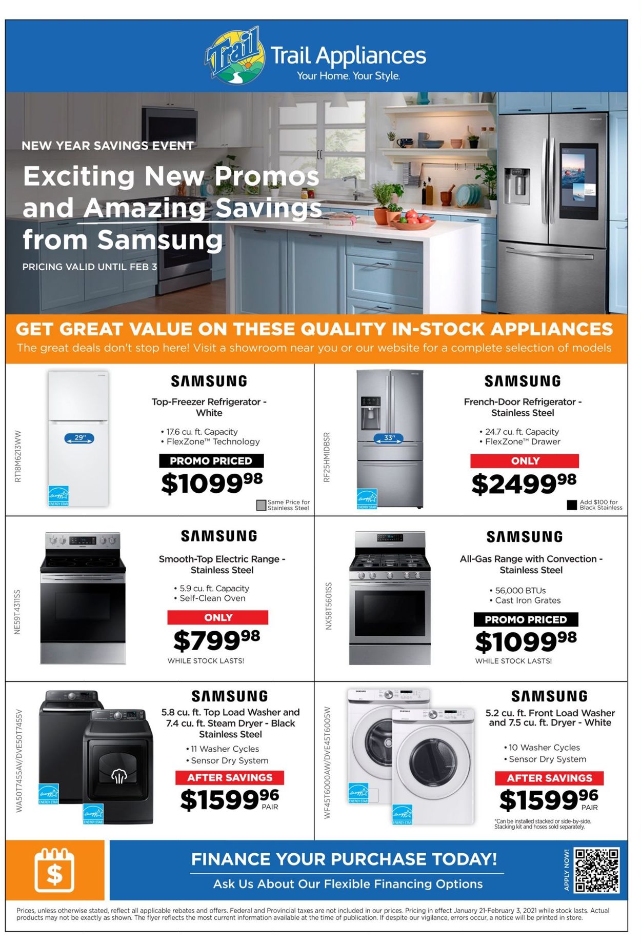 Trail Appliances Flyer from 01/21/2021