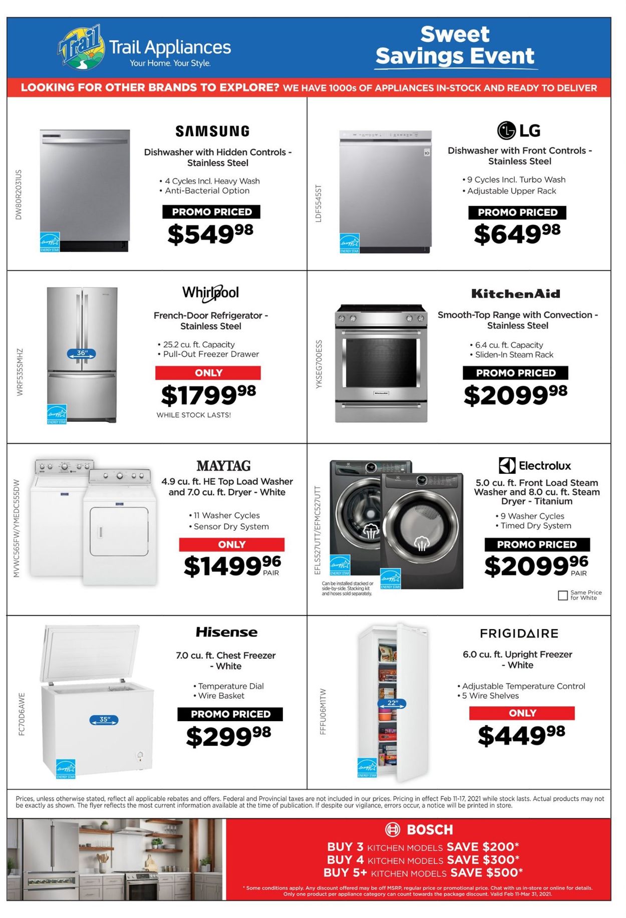 Trail Appliances Flyer from 02/11/2021