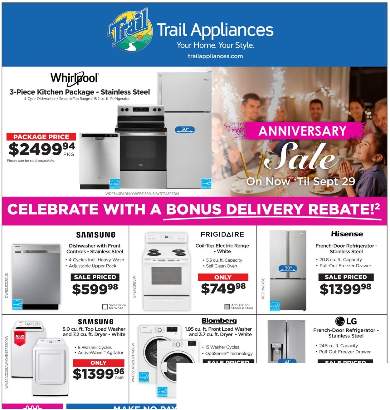 Trail Appliances Flyer from 09/16/2021
