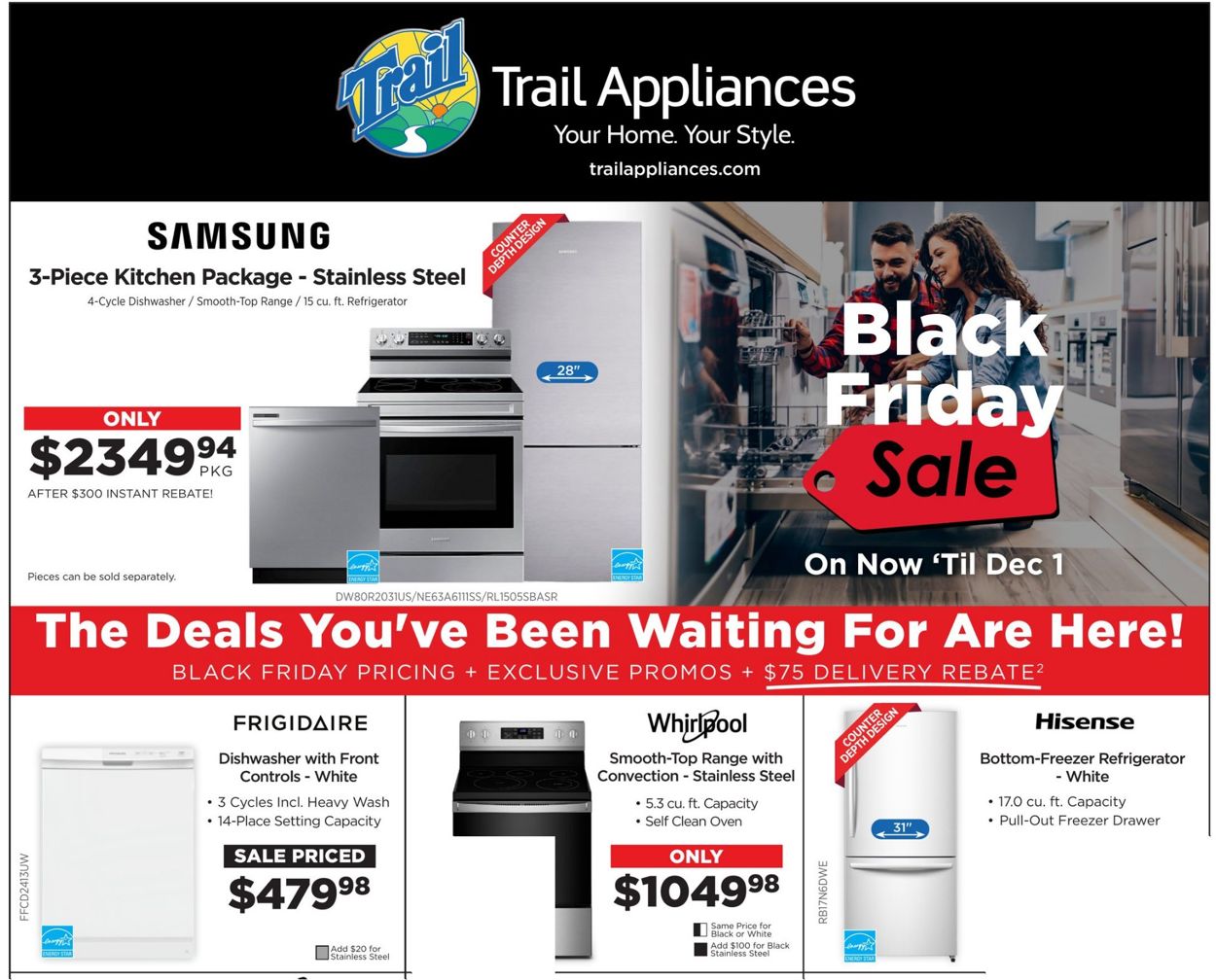 Trail Appliances Flyer from 11/18/2021