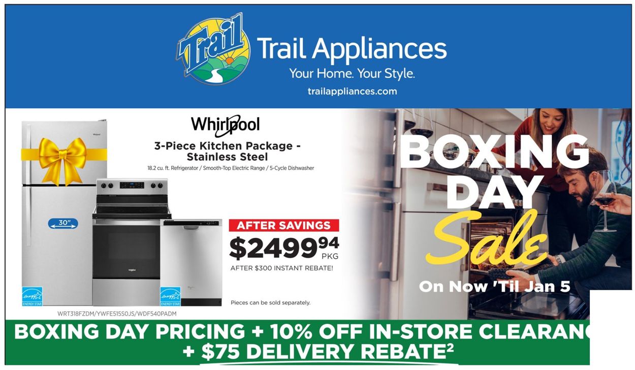Trail Appliances Flyer from 01/01/2022