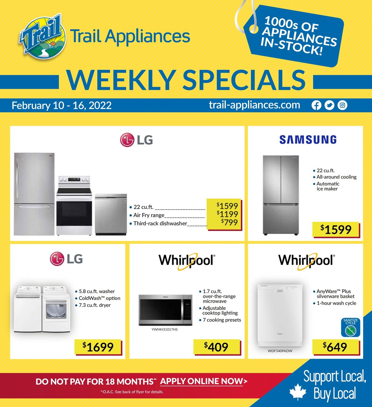 Trail Appliances Flyer from 02/10/2022
