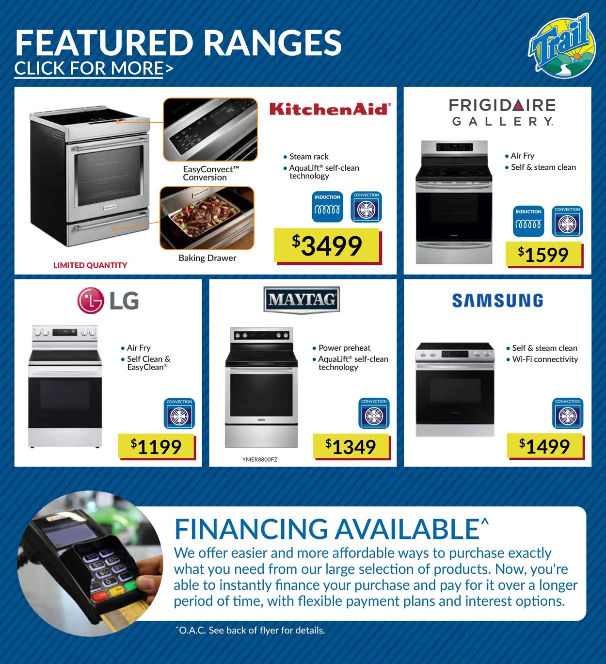 Trail Appliances Flyer from 03/31/2022