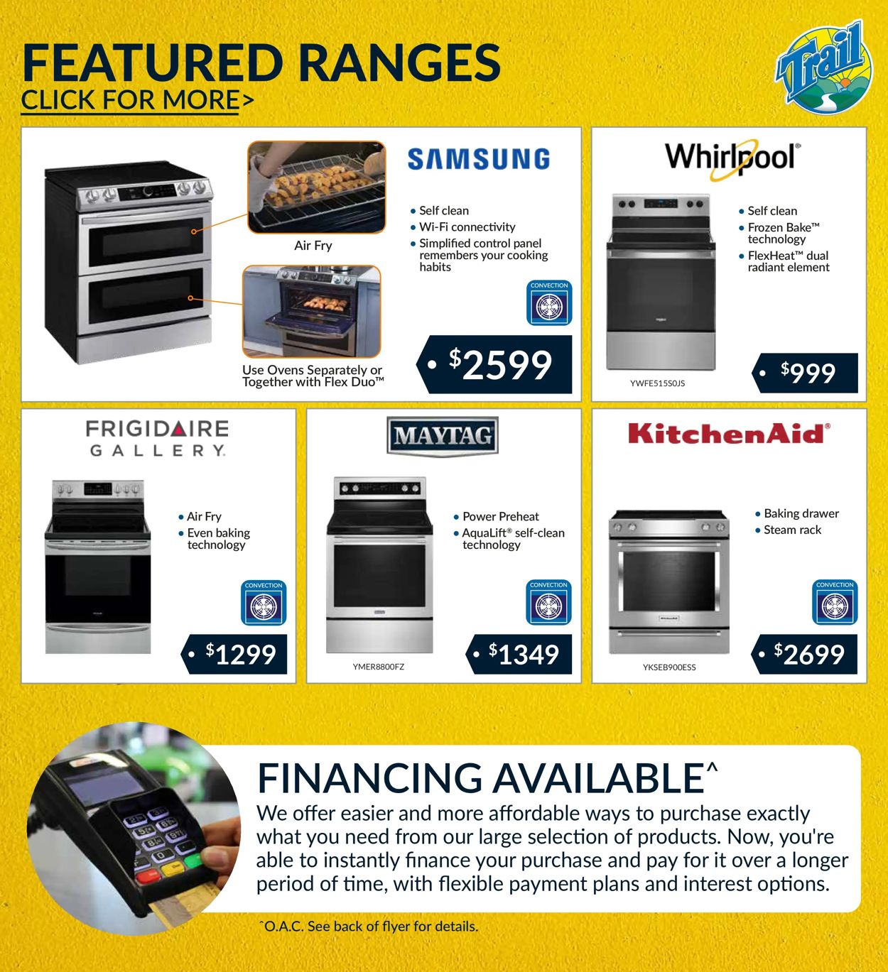 Trail Appliances Flyer from 04/21/2022