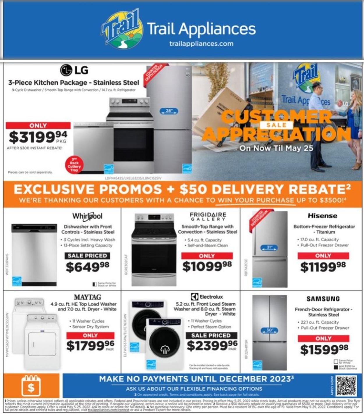 Trail Appliances Flyer from 05/05/2022