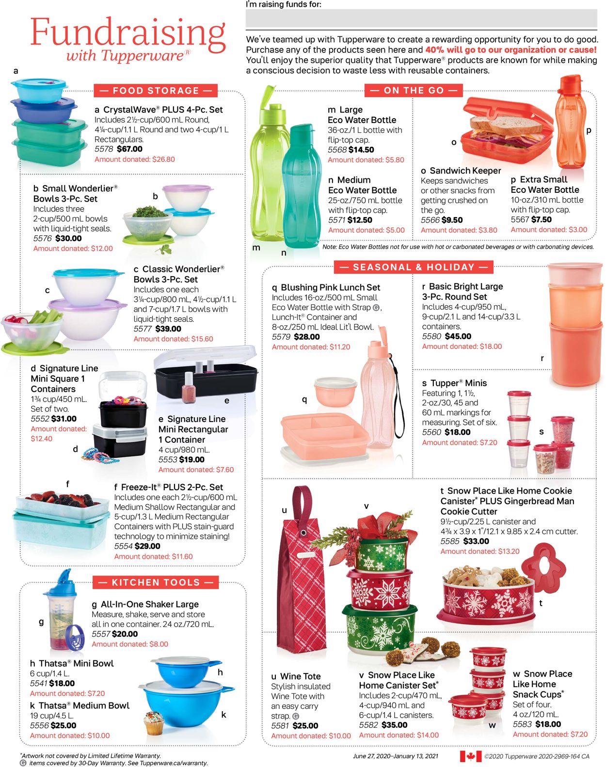 Tupperware Flyer from 06/27/2020