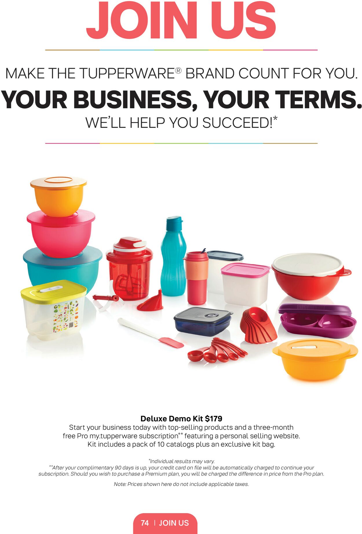 Tupperware Flyer from 05/12/2023