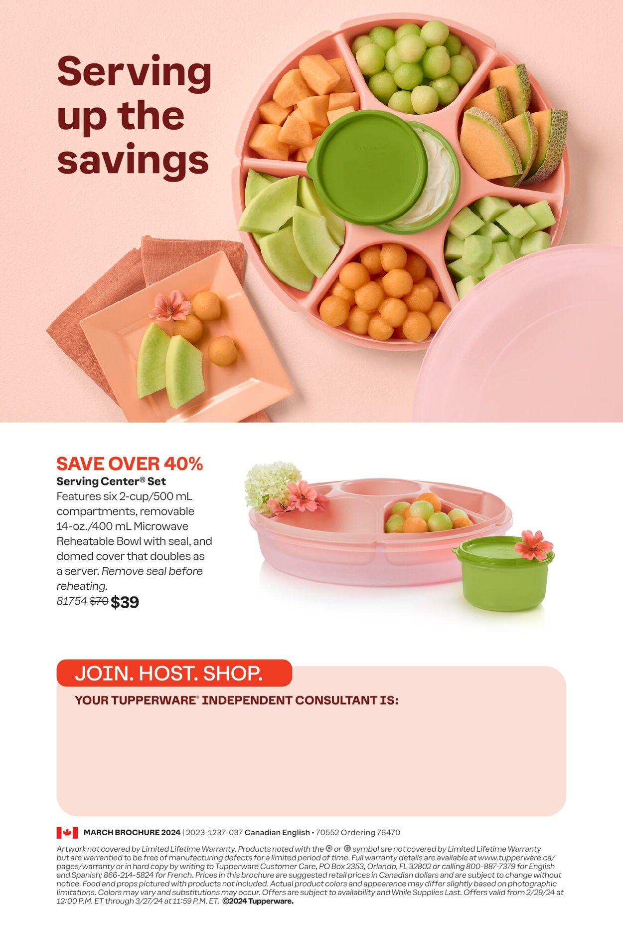 Tupperware Flyer from 02/29/2024
